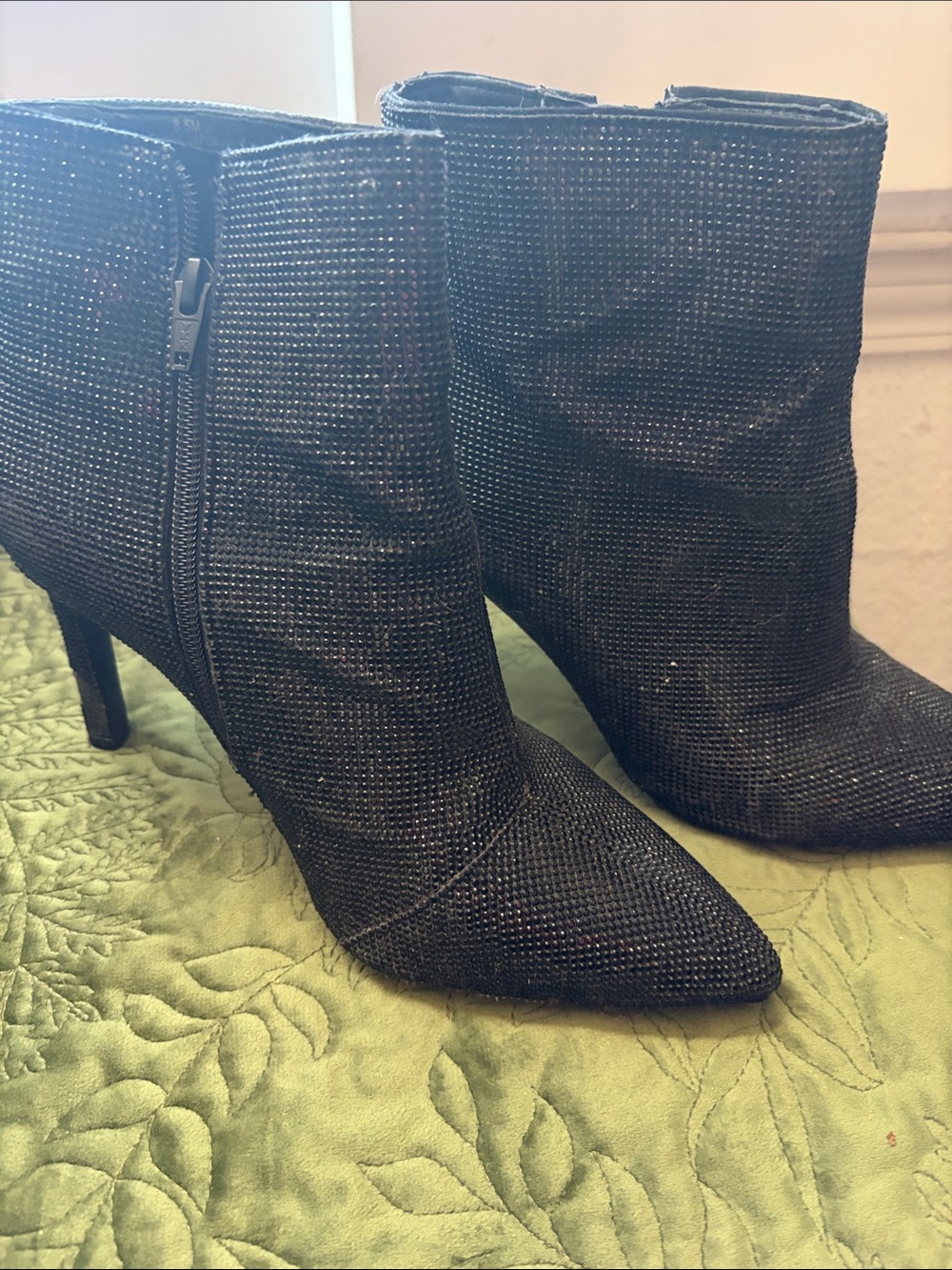 Gianni Bini Sparkle Pointed-Toe Ankle Booties